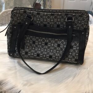 Black and gray purse